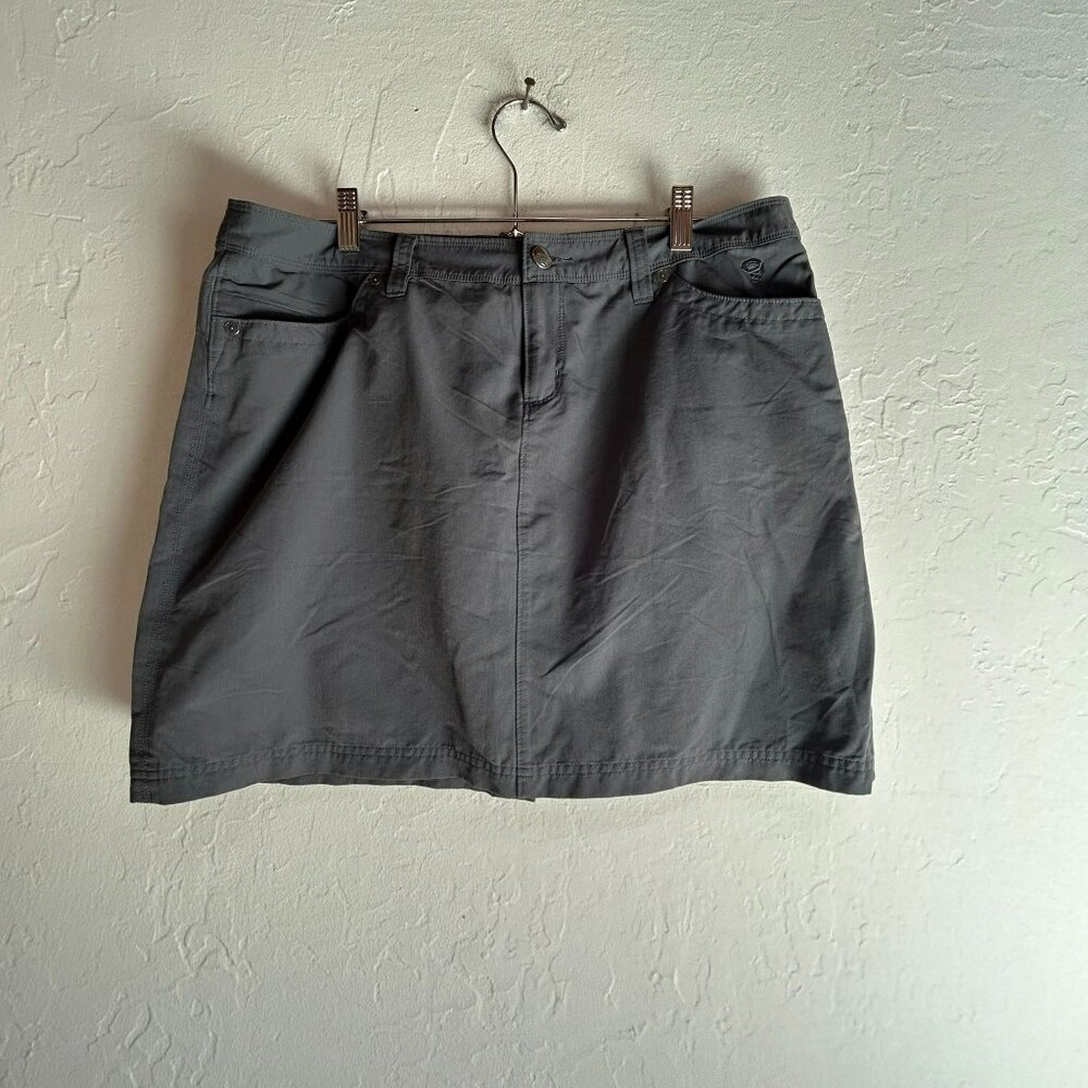 Mountain Hardwear Women's Mid Rise Nylon Blend Activewear Hiking Skirt Gray 12